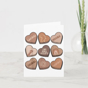 Hearts Black History Month V-day Valentine Educate Card