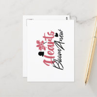 Hearts Bloom Anew - Inspirational Floral Quote