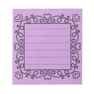 Hearts Border  Notepad