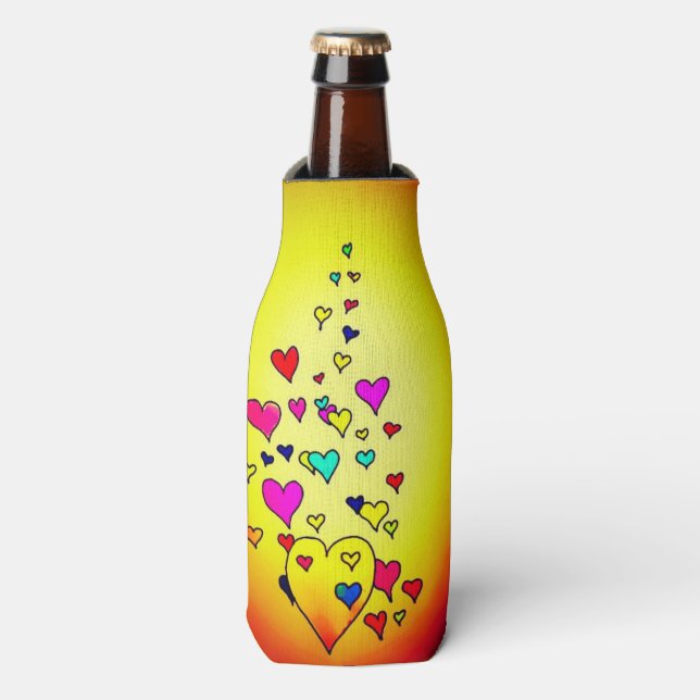 Hearts Bottle Cooler (Bottle Front)