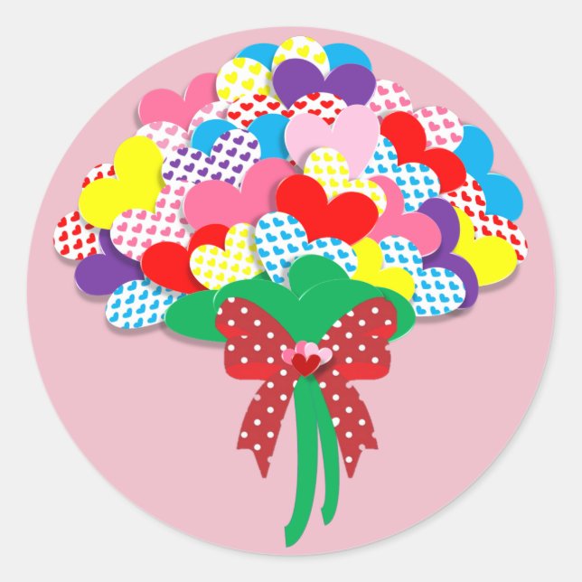 hearts bouquet stickers (Front)