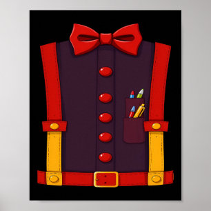 Hearts Bow Tie And Suspenders Valentine's Day Cost Poster