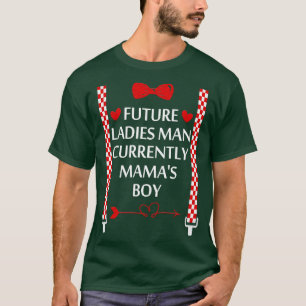 Hearts Bow Tie Suspenders Valentines Day Boys Gift T-Shirt