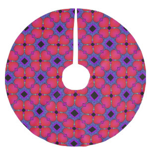 Hearts Brushed Polyester Tree Skirt