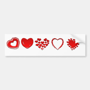 Hearts Bumper Sticker