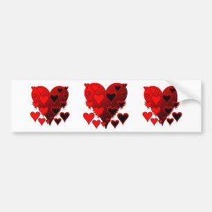 Hearts Bumper Sticker