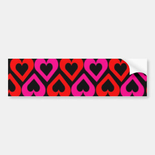 Hearts Bumpersticker Bumper Sticker