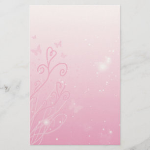 Hearts,  Butterflies n Stars Stationary Stationery