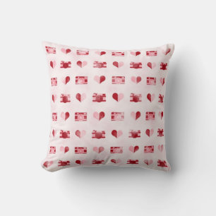 "Hearts & Cameras" Pillow