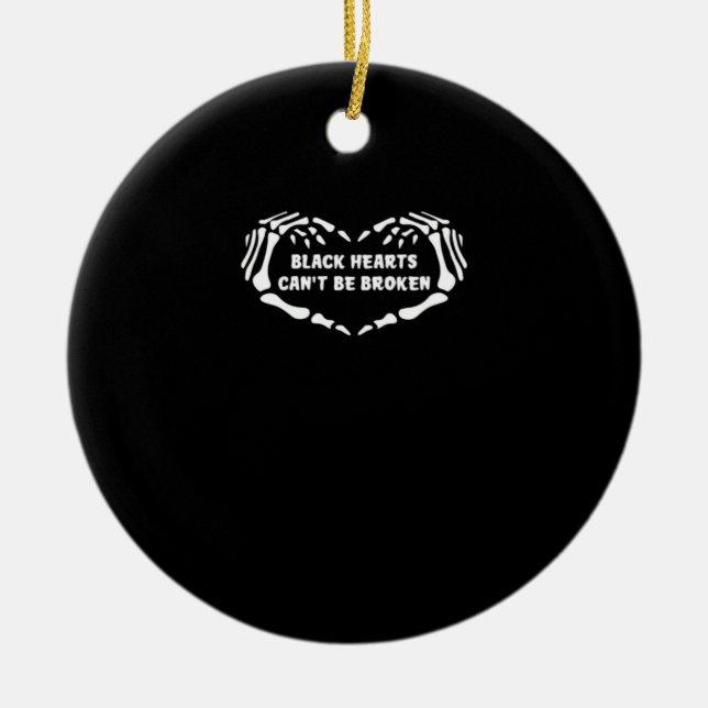 Hearts Can't Classic Ceramic Tree Decoration (Front)