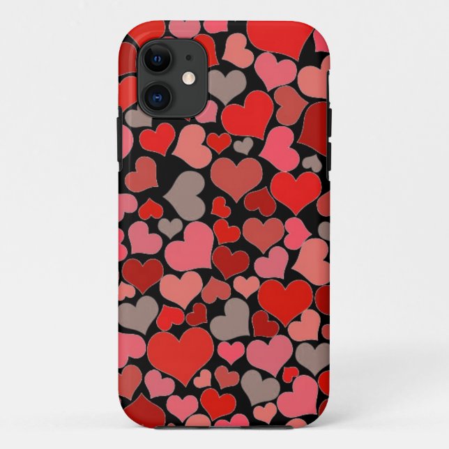 Hearts Case-Mate iPhone Case (Back)