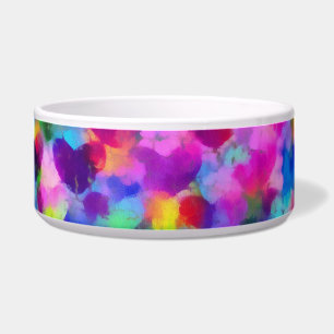 Hearts Ceramic Dog Bowl