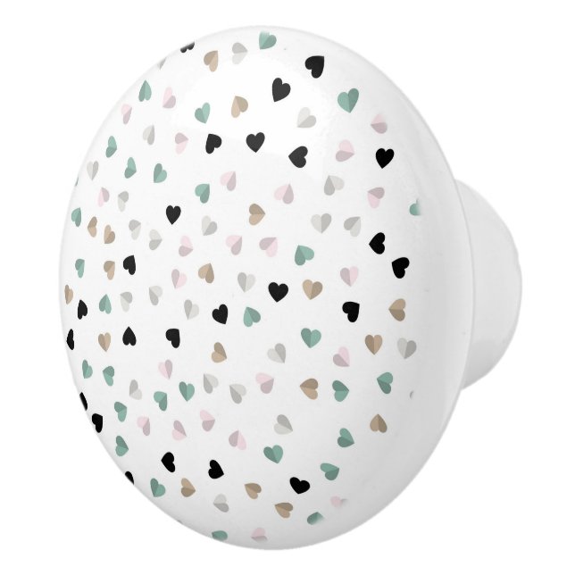 Hearts Ceramic Knob (Right)