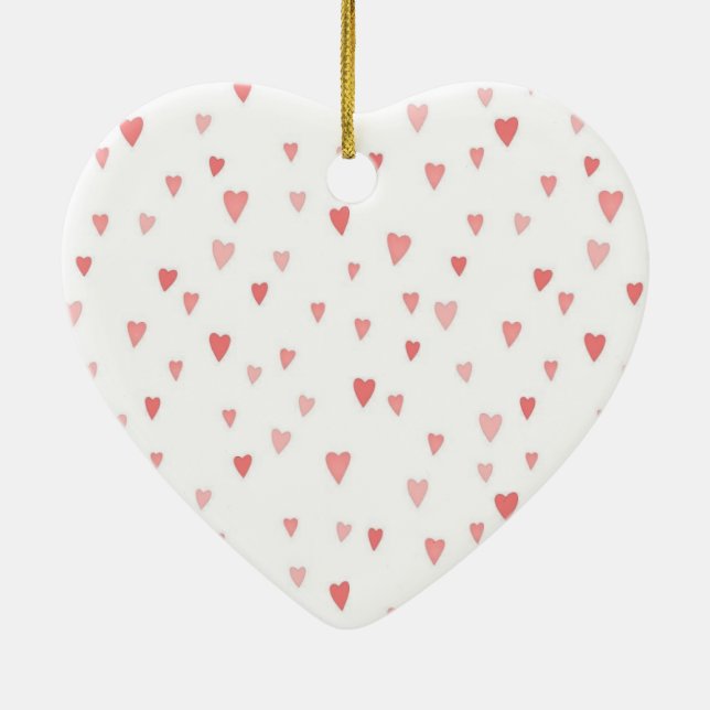 Hearts Ceramic Tree Decoration (Back)