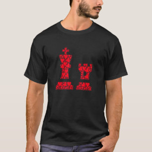 Hearts Chess For Chess Fans Silhouette Men Women T T-Shirt