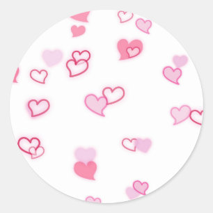 Hearts Classic Round Sticker