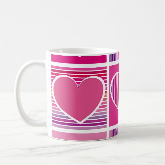 hearts coffee mug (Left)