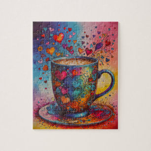 Hearts Coffee Mug Puzzle