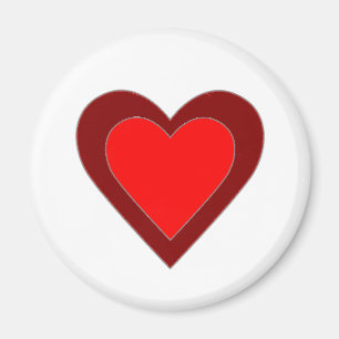 Hearts Concentric Red Valentine's Day 4Lorraine Magnet