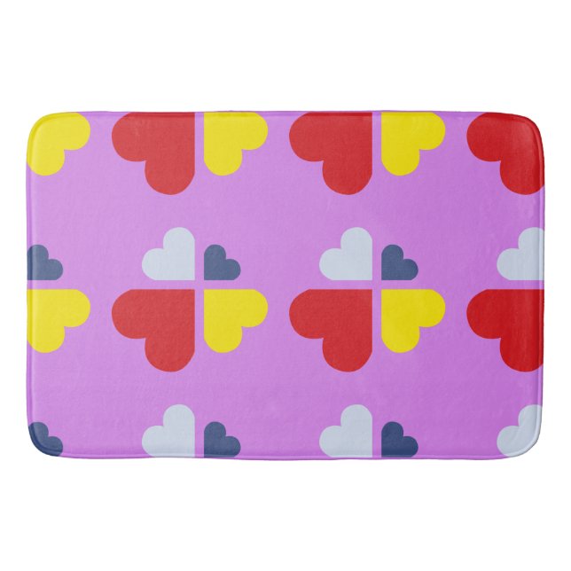 Hearts Cross Bath Mat (Front)