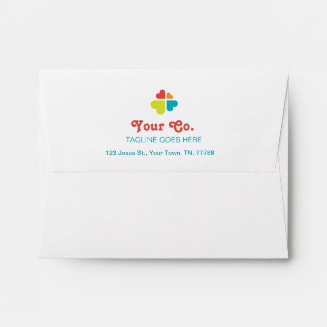Hearts Cross Envelope (Back (Top Flap))