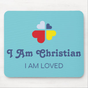 Hearts Cross Mouse Mat