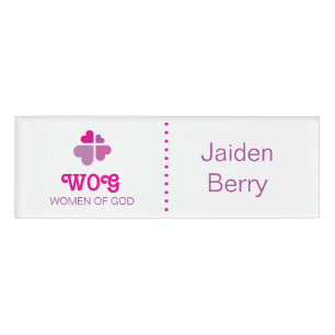 Hearts Cross Name Tag