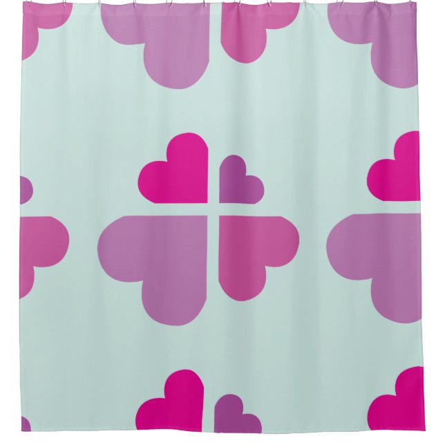 Hearts Cross Shower Curtain (Front)