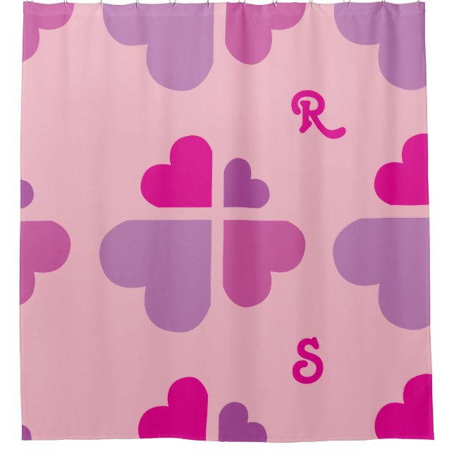 Hearts Cross Shower Curtain (Front)