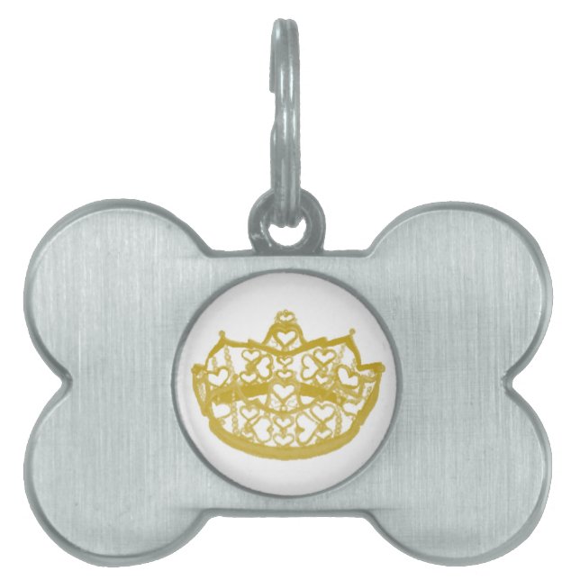Hearts Crown Pet Tag (Front)
