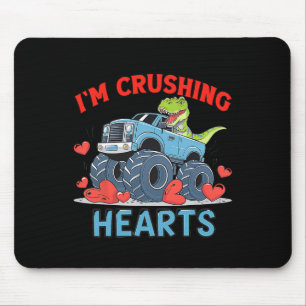 Hearts Crusher Monster Truck Crushing A Red Heart Mouse Mat