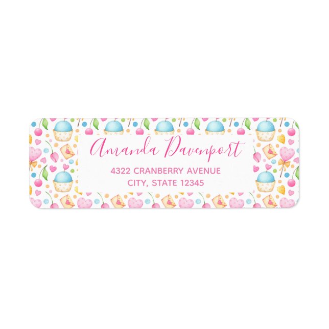 Hearts & Cupcakes Sweet Pattern (Front)