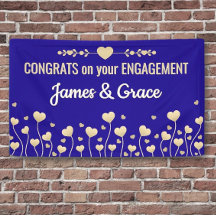 Hearts! Custom Engagement Congrats banner