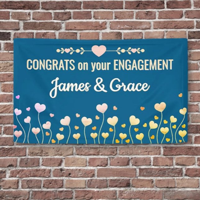Hearts! Custom Engagement Congrats banner (Creator Uploaded)