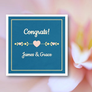 Hearts! Custom Engagement party Napkin