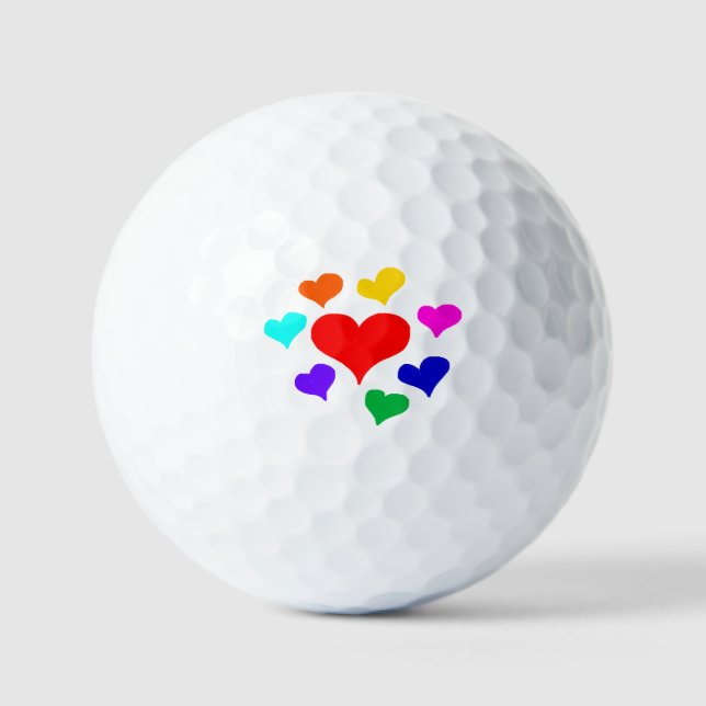 Hearts Custom Value Golf Ball (Front)