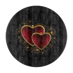 Hearts Cutting Board