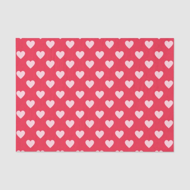 Hearts  (Design 51 Red Series) Tissue Paper (Front)