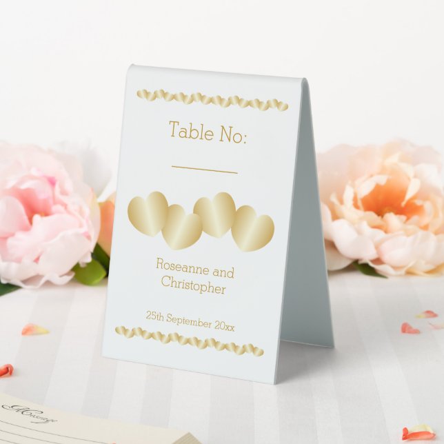 Hearts Design Gold Coloured Wedding (In SItu (Wedding))