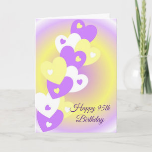 Hearts Design Personalised 95th Birthday Card