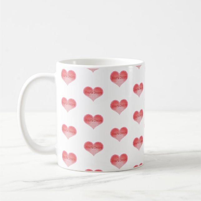 Hearts Desire Heart Pattern Coffee Mug (Left)