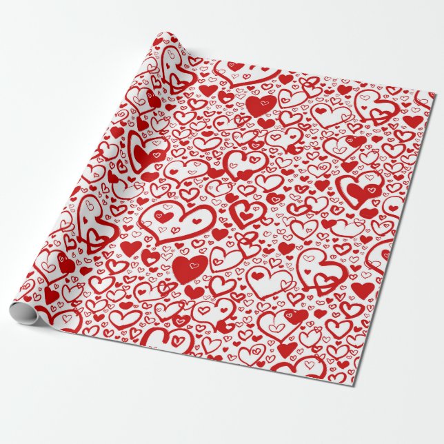 Hearts Desire Wrapping Paper (Unrolled)
