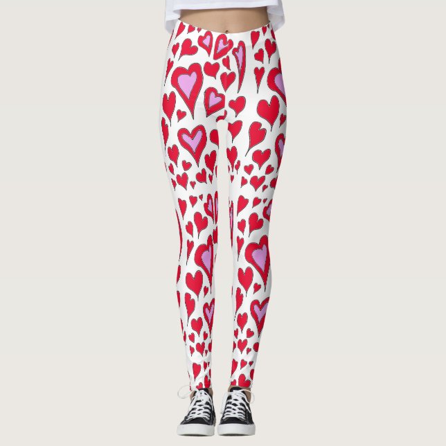 Hearts Drawing Leggings (Front)