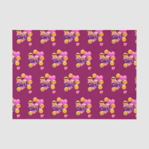 Hearts & Emojis Birthday Girl Tissue Paper