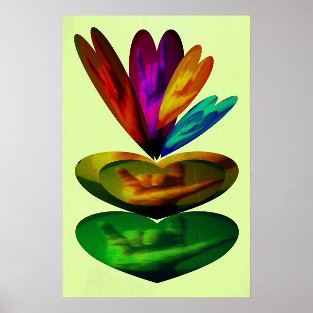 Hearts Express I Love You Poster (Front)