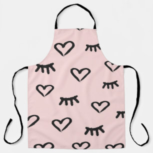 Hearts & Eyes: Grunge Vintage Sketch Apron