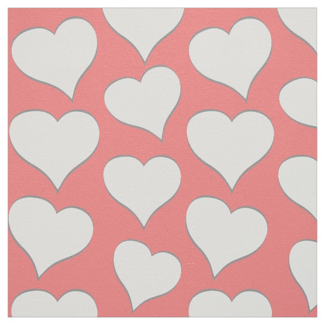 Hearts Fabric Pink Love Valentine's Fabrics (Swatch)