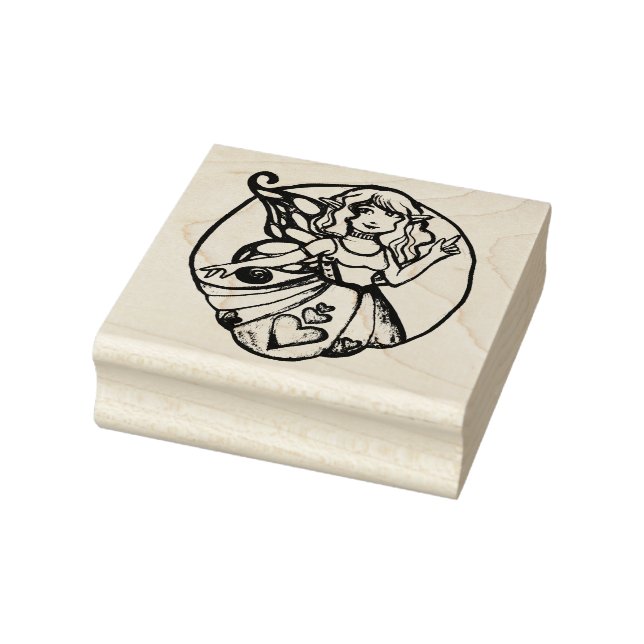 Hearts Fairy                                       Rubber Stamp (Stamp)