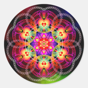 Heart's Fire Classic Round Sticker