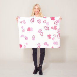 Hearts Fleece Blanket